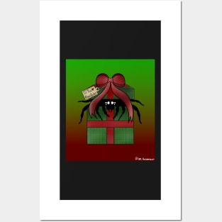 Christmas Present Spider (From: Bitey tag/Background) Posters and Art